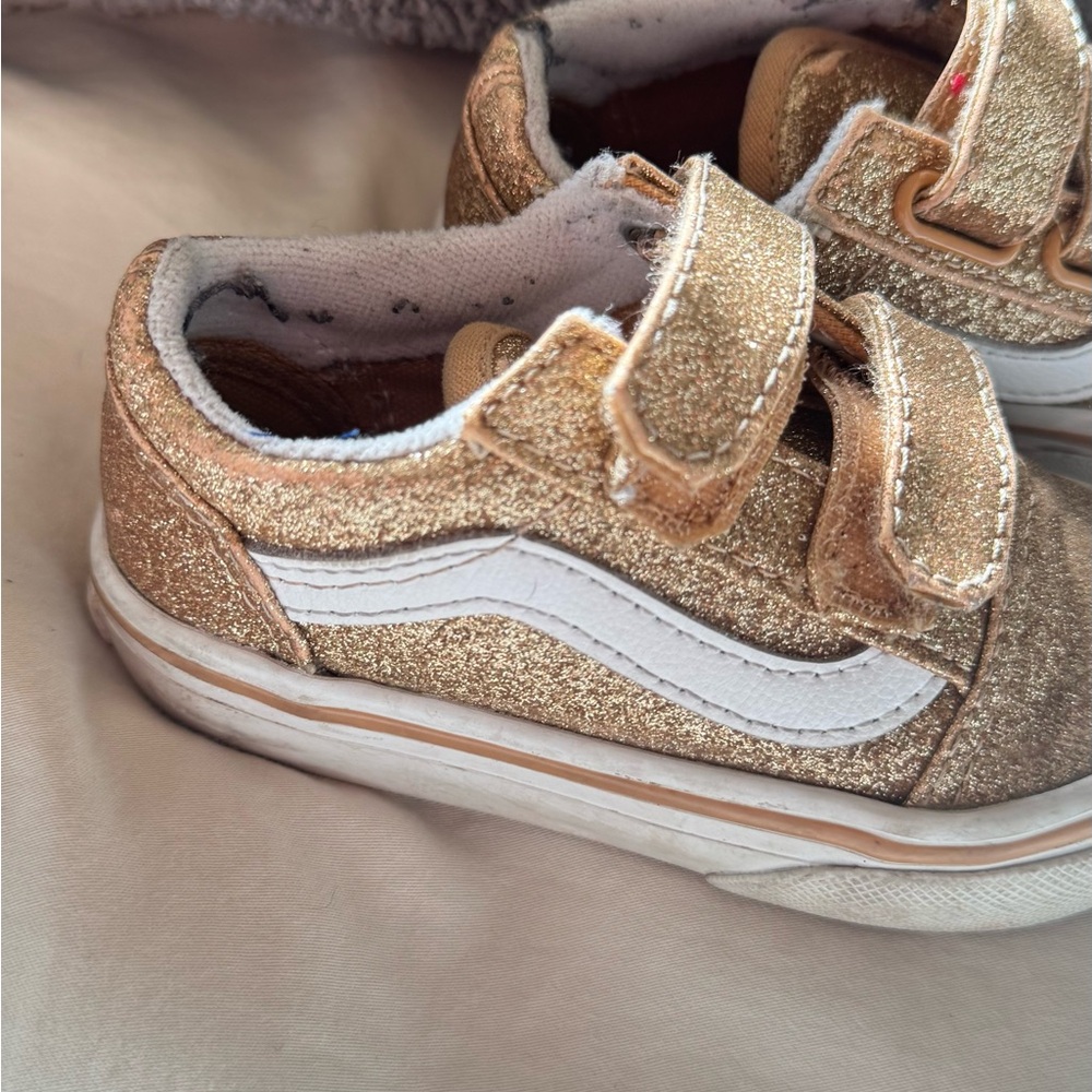 Vans Gold Glitter Kids Sneakers
